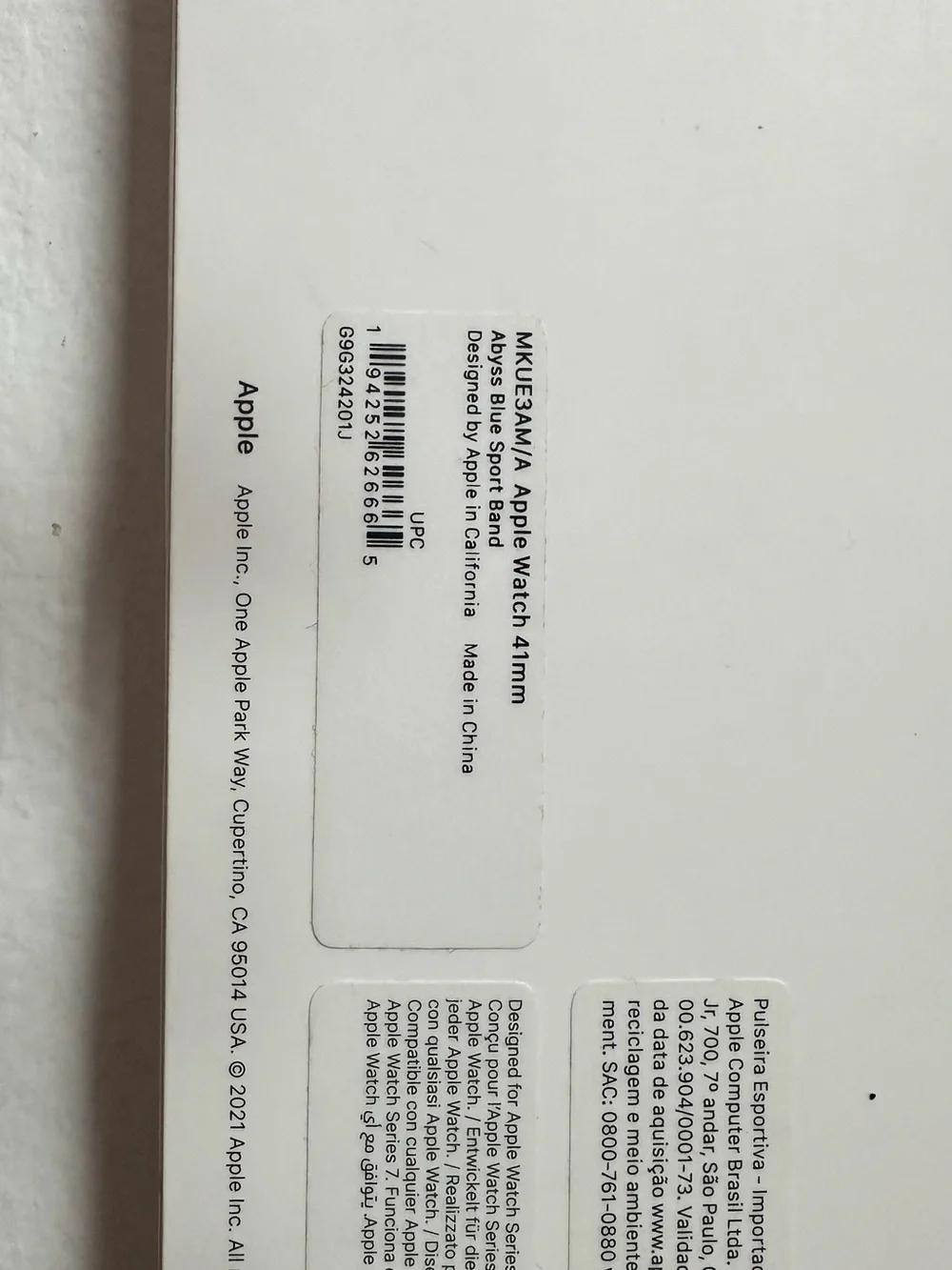 Apple Watch 41mm Sport Band Abyss Blue
